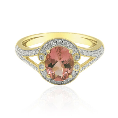 Anillo en oro con Turmalina rosa de Brasil (Annette)