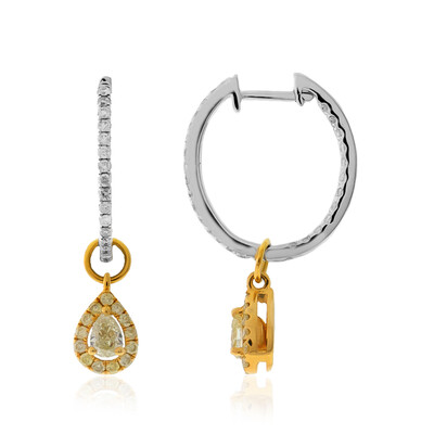 Pendientes en oro con Diamante amarillo SI2 (CIRARI)