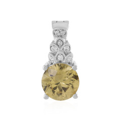 Colgante en plata con Zircón amarillo