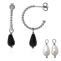 Pendientes en plata con Perla Freshwater