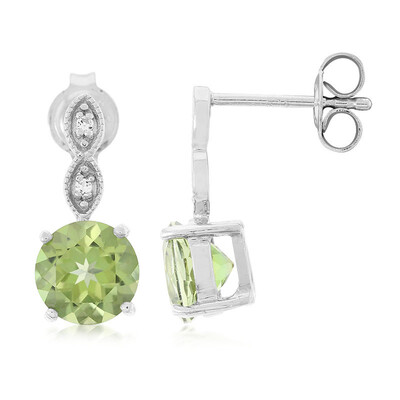 Pendientes en plata con Topacio Kiwi