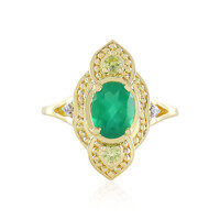 Anillo en plata con Ónix verde