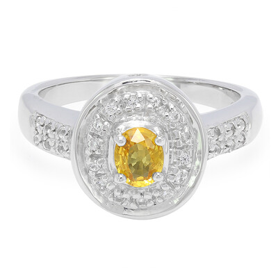 Anillo en plata con Zafiro amarillo