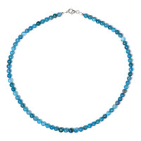 Collar en plata con Apatita azul neón