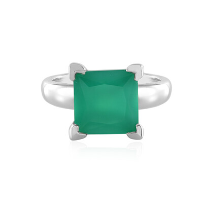 Anillo en plata con Ónix verde