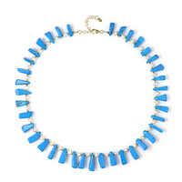 Collar en plata con Howlita azul (Riya)