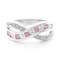 Anillo en plata con Turmalina cuprífera rosa