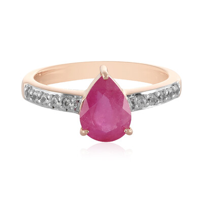 Anillo en plata con Zafiro rosa de Madagascar