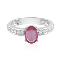 Anillo en plata con Zafiro rosa de Madagascar