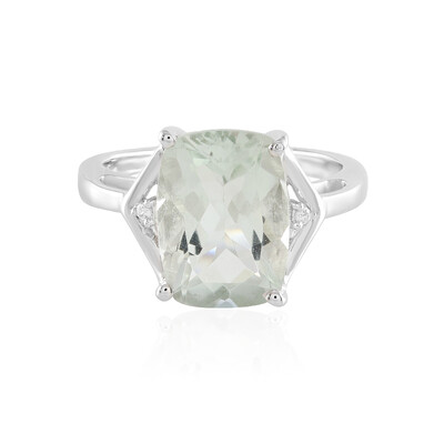 Anillo en plata con Amatista verde