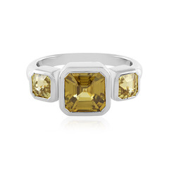 Anillo en plata con Zircón amarillo