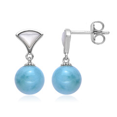 Pendientes en plata con Larimar