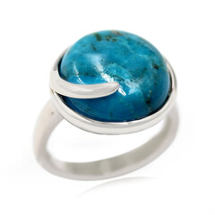 Anillo en plata con Turquesa azul del Mohave Kingman (Faszination Türkis)