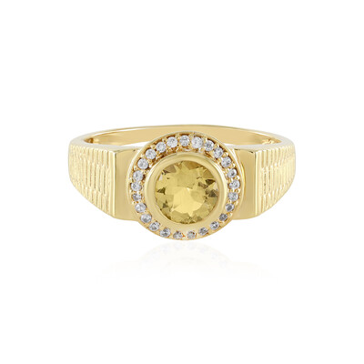 Anillo en plata con Berilo amarillo