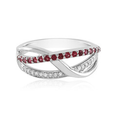 Anillo en plata con Espinela roja noble