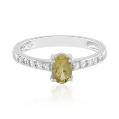 Anillo en plata con Berilo amarillo