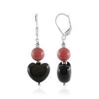 Pendientes en plata con Obsidiana dorada