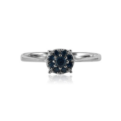 Anillo en plata con Diamante azul cielo I1