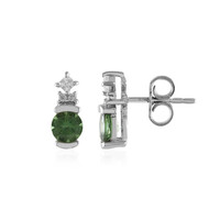 Pendientes en plata con Apatita verde