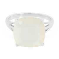 Anillo en plata con Piedra de Luna blanca