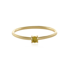 Anillo en oro con Diamante amarillo I2