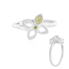 Anillo en plata con Diamante amarillo SI1