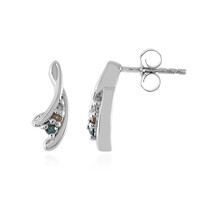 Pendientes en plata con Diamante azul I3