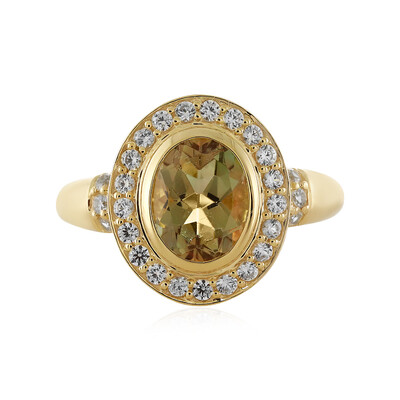 Anillo en oro con Piedra del sol de Oregón