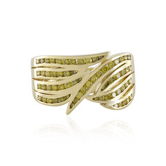 Anillo en oro con Diamante amarillo I2 (de Melo)