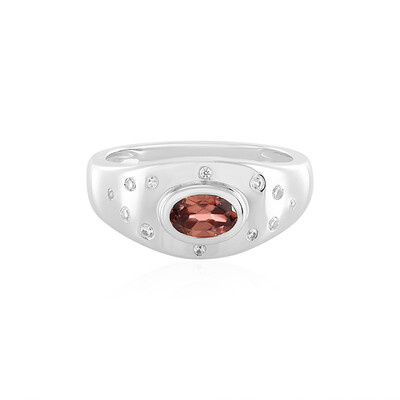 Anillo en plata con Zircón rosado