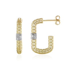 Pendientes en oro con Diamante I4 (J) (Ornaments by de Melo)