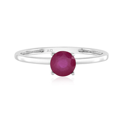 Anillo en platino con Zafiro rosa de Madagascar