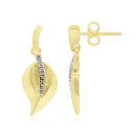 Pendientes en plata con Diamante I1 (G)