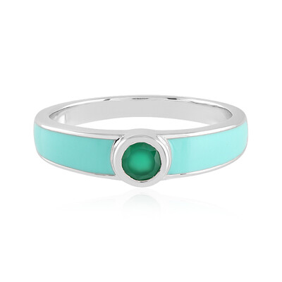 Anillo en plata con Ónix verde