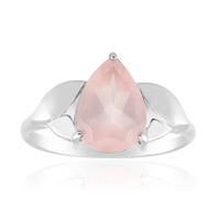 Anillo en plata con Cuarzo rosa