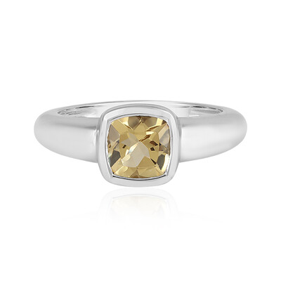 Anillo en plata con Berilo amarillo