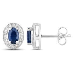 Pendientes en plata con Zafiro azul