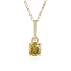 Collar en oro con Diamante amarillo I2