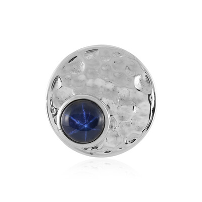 Colgante en plata con Zafiro estrella azul (MONOSONO COLLECTION)