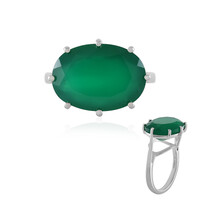 Anillo en plata con Ónix verde