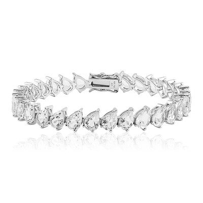 Brazalete en plata con Topacio blanco