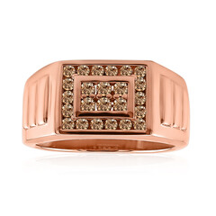 Anillo de hombre en oro con Diamante rosa de Francia de Argyle SI1