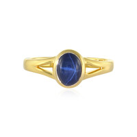 Anillo en plata con Zafiro estrella azul