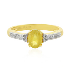 Anillo en plata con Zafiro amarillo de Madagascar