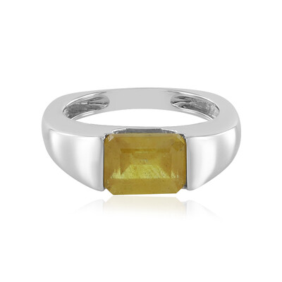 Anillo en plata con Zafiro amarillo de Madagascar