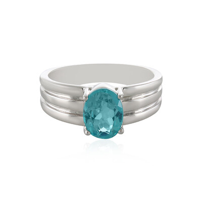 Anillo en plata con Apatita azul