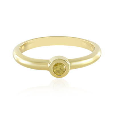 Anillo en plata con Diamante I3 amarillo