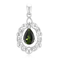 Colgante en plata con Turmalina verde de Brasil