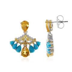 Pendientes en plata con Citrino (Gems en Vogue)