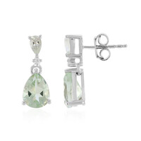 Pendientes en plata con Amatista verde